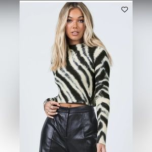 Princess Polly Janie Tye Dye Sweater Dark Navy